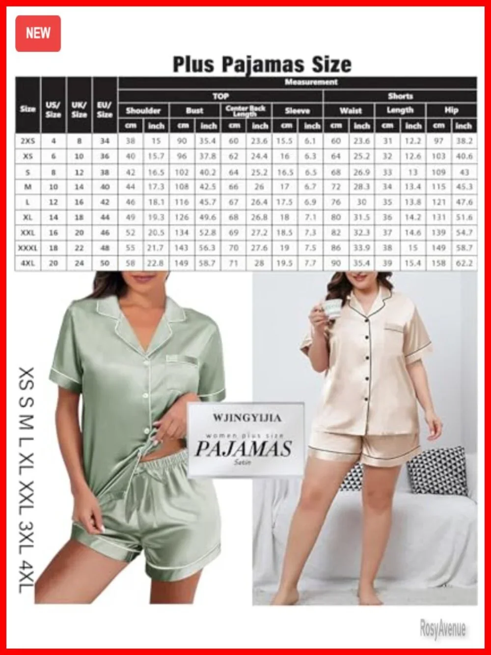 3pc Silk Satin Pajama Set Short Sleeve Lounge Sleepwear